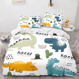 Cartoon Dinosaur Cosplay 3 Piece Bedding Sets Duvet Covers Bed Sheets - EBuycos