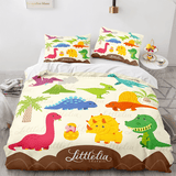 Cartoon Dinosaur Cosplay 3 Piece Bedding Sets Duvet Covers Bed Sheets - EBuycos