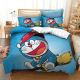 Cartoon Doraemon Cosplay Bedding Set Duvet Covers Comforter Bed Sheets - EBuycos