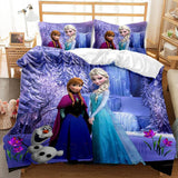 Cartoon Frozen Elsa Anna Bedding Set Quilt Duvet Cover Bed Sheets Sets - EBuycos