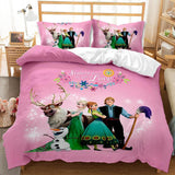 Cartoon Frozen Elsa Anna Bedding Set Quilt Duvet Cover Bed Sheets Sets - EBuycos