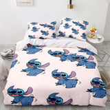 Cartoon Lilo and Stitch Cosplay Bedding Set Duvet Cover Bed Sheets Sets - EBuycos