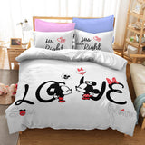 Cartoon Mickey Mouse Bedding Set Duvet Cover Christmas Bed Sheets Sets - EBuycos