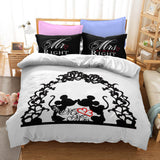 Cartoon Mickey Mouse Bedding Set Duvet Cover Christmas Bed Sheets Sets - EBuycos