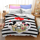 Cartoon Mickey Mouse Bedding Set Duvet Cover Christmas Bed Sheets Sets - EBuycos