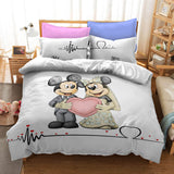 Cartoon Mickey Mouse Bedding Set Duvet Cover Christmas Bed Sheets Sets - EBuycos