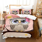 Cartoon Owl Bedding Sets Duvet Covers Quilt Halloween Bed Sheets - EBuycos