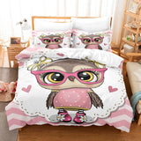 Cartoon Owl Bedding Sets Duvet Covers Quilt Halloween Bed Sheets - EBuycos