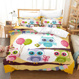 Cartoon Owl Bedding Sets Duvet Covers Quilt Halloween Bed Sheets - EBuycos