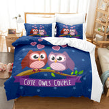 Cartoon Owl Girls Birthday Bedding Sets Duvet Covers Quilt Bed Sheets - EBuycos
