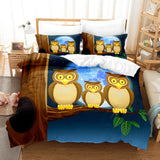 Cartoon Owl Girls Birthday Bedding Sets Duvet Covers Quilt Bed Sheets - EBuycos