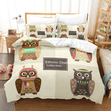 Cartoon Owl Girls Birthday Bedding Sets Duvet Covers Quilt Bed Sheets - EBuycos