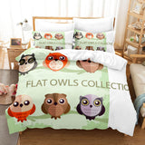 Cartoon Owl Girls Birthday Bedding Sets Duvet Covers Quilt Bed Sheets - EBuycos