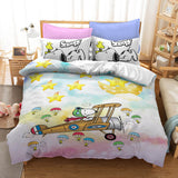 Snoopy Print Bedding Set Quilt Duvet Cover Without Filler - EBuycos