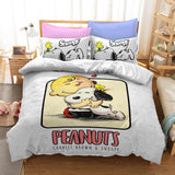 Snoopy Print Bedding Set Quilt Duvet Cover Without Filler - EBuycos