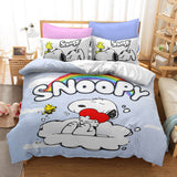 Snoopy Print Bedding Set Quilt Duvet Cover Without Filler