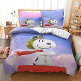 Snoopy Print Bedding Set Quilt Duvet Cover Without Filler - EBuycos