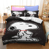 Snoopy Print Bedding Set Quilt Duvet Cover Without Filler - EBuycos