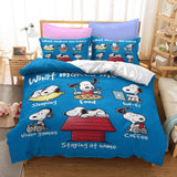 Snoopy Pattern Bedding Set Quilt Duvet Cover Without Filler - EBuycos