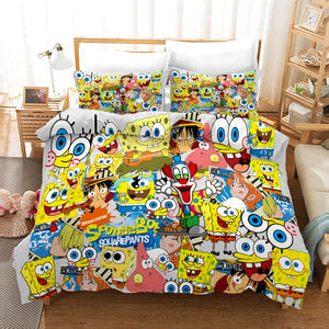 Cartoon SpongeBob SquarePants Bedding Sets Duvet Covers Bed Sheets - EBuycos