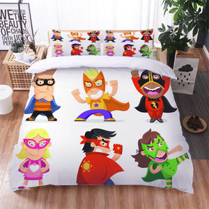 Cartoon Superman Bedding Set Quilt Cover Without Filler