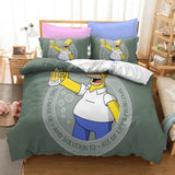 Cartoon The Simpsons Cosplay Bedding Set Duvet Covers Bed Sheets Sets - EBuycos
