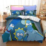 Cartoon The Simpsons Cosplay Bedding Set Duvet Covers Bed Sheets Sets - EBuycos