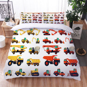 Cartoon Truck Bedding Set Quilt Cover Without Filler