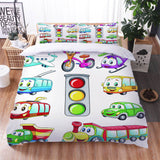 Cartoon Truck Bedding Set Quilt Cover Without Filler