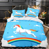 Cartoon Unicorn Bedding Set Quilt Duvet Cover Bedding Sets Kids Gift - EBuycos