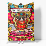 Chinese National Tide Elements Flannel Fleece Throw Blanket Comforter - EBuycos