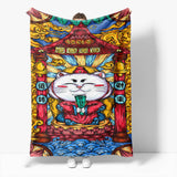 Chinese National Tide Elements Flannel Fleece Throw Blanket Comforter - EBuycos