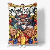 Chinese National Tide Elements Flannel Fleece Throw Blanket Comforter - EBuycos