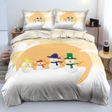 Christmas Bedding Set Duvet Cover Pillowcases Quilt Bed Linen Textiles - EBuycos