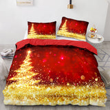 Merry Christmas Pattern Bedding Set Quilt Cover Without Filler