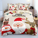 Christmas Santa Claus Pattern Bedding Sets Quilt Cover Without Filler
