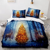 Christmas Script Bedding Sets Full Duvet Covers Comforter Bed Sheets - EBuycos