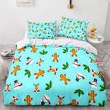 Christmas Script Bedding Sets Full Duvet Covers Comforter Bed Sheets - EBuycos