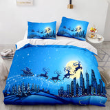 Christmas Script Bedding Sets Full Duvet Covers Comforter Bed Sheets - EBuycos