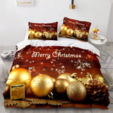 Christmas Script Bedding Sets Full Duvet Covers Comforter Bed Sheets - EBuycos