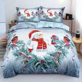 Christmas Snowman Pattern Bedding Sets Quilt Cover Without Filler