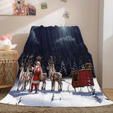 Christmas Theme Flannel Fleece Throw Cosplay Blanket Comforter Set - EBuycos