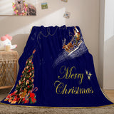 Christmas Theme Flannel Fleece Throw Cosplay Blanket Comforter Set - EBuycos