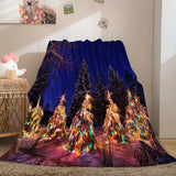 Christmas Theme Flannel Fleece Throw Cosplay Blanket Comforter Set - EBuycos