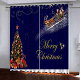 Christmas Tree Pattern Curtains Blackout Window Drapes