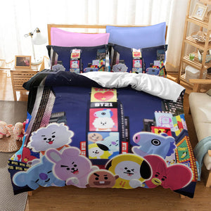 Classic Cartoon image Bedding Set Duvet Covers Comforter Bed Sheets - EBuycos