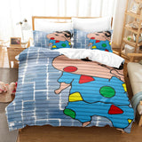 Crayon Shin-chan Cosplay Bedding Set Duvet Cover Comforter Bed Sheets - EBuycos