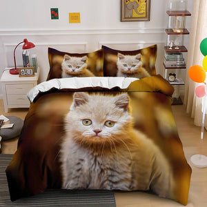 Cute Animal Pet Cats Bedding Set Duvet Covers - EBuycos