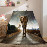 Cute Animals Soft Flannel Fleece Throw Blanket Comforter Bedding Sets - EBuycos