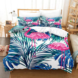 Cute Flamingo Bedding Set 3 Piece Duvet Covers Comforter Bed Sheets - EBuycos